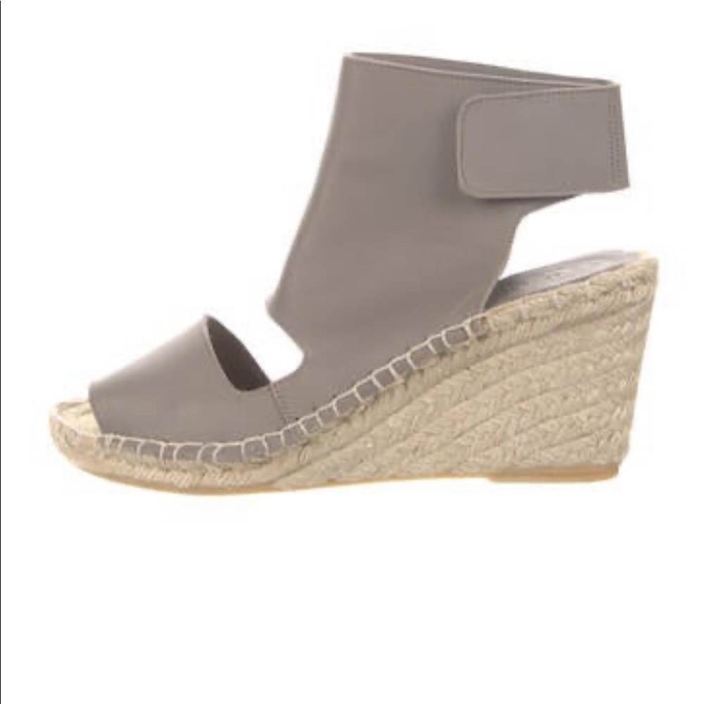 Vince leather wedge espadrilles